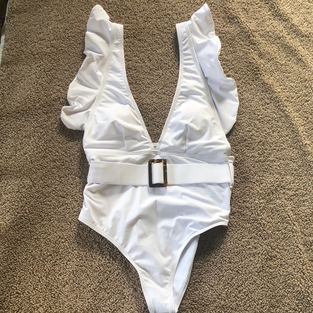 Impressions - White Bathing suit - Size small
